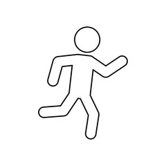 Man running pictogram icon vector illustration graphic design