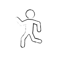 Man running pictogram icon vector illustration graphic design