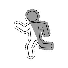 Man running pictogram icon vector illustration graphic design