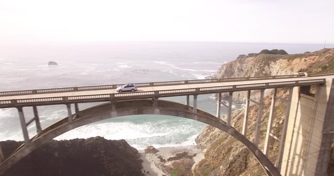 Bridge Arch Side Car Tracking Aerial, 4K, 19s, 3of5, Stock Video Sale - Drone Discoveries llc.