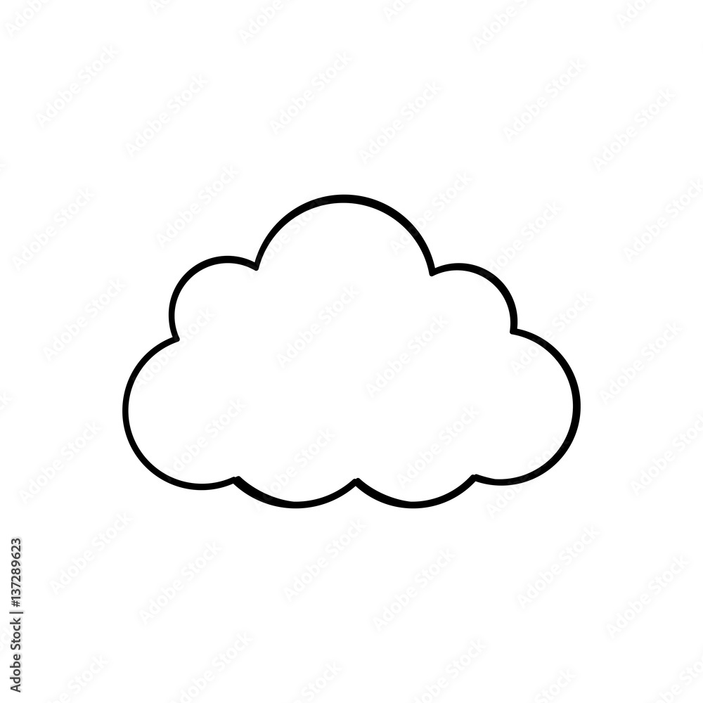 Poster Cloud computing technology icon vector illustration graphic design