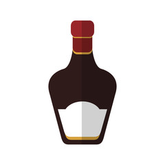 whisky bottle icon over white background. colorful design. vector illustration