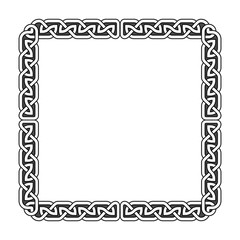 Celtic knots vector medieval frame in black and white