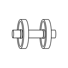 Gym weight isolated icon vector illustration graphic design