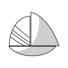 sailboat icon over white background. vector illustration