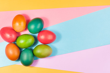 Easter egg decorating colorful backgrounds variety of bright colors