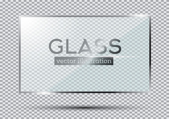 Glass Plate Isolated On Transparent Background.