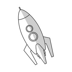 space rocket icon over white background. vector illustration