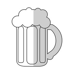 beer jar icon over white background. vector illustration