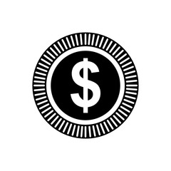 Coin of money icon vector illustration graphic design