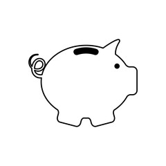 Piggy saving money icon vector illustration graphic design