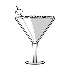 cocktail drink icon over white background. vector illustration