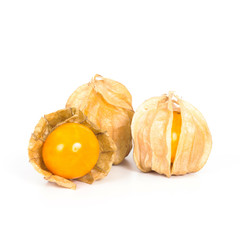 Cape gooseberry, physalis isolated on white background