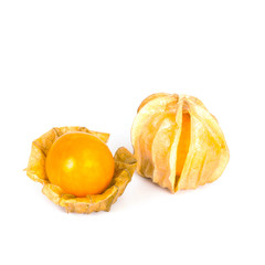 Cape gooseberry, physalis isolated on white background