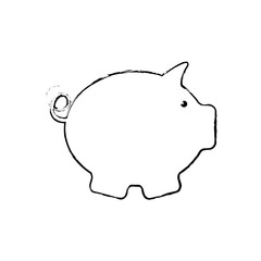 Piggy saving money icon vector illustration graphic design