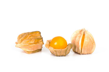 Cape gooseberry, physalis isolated on white background