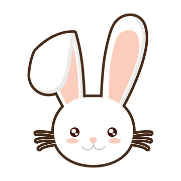 easter bunny face bunny whiskers vector illustration eps 10