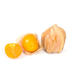 Cape gooseberry, physalis isolated on white background