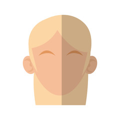 woman face cartoon icon over white background. colorful design. vector illustration