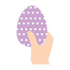 hand hing easter egg vector illustration eps 10