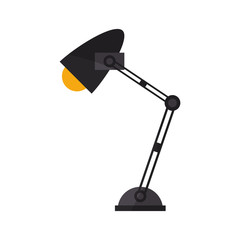 desk lamp icon over white background. vector illustration