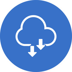 cloud-storage-downloading-option icon