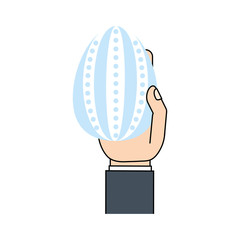 hand h painted easter egg vector illustration eps 10