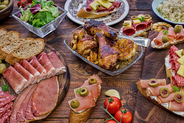 Grilled Chicken Legs and Brushetta - Set The Table 