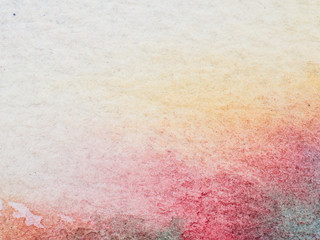 Color and texture of hand painted watercolor on paper