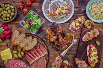 Grilled Chicken Legs and Brushetta - Set The Table 