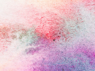 Color and texture of hand painted watercolor on paper