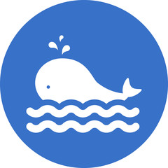 Naklejka premium whale breathing icon