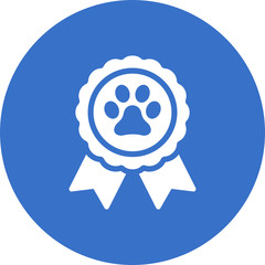 Pet prize badge paw icon