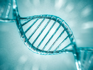 Naklejka na ściany i meble Digital illustration of a DNA model. 3D rendering