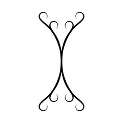 scroll frame decorative element icon vector illustration eps 10