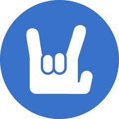 rock on hand gesture icon