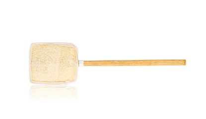 Wooden loofah or loofah brush for scrub body.