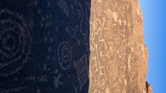 MoCo Tracking Timelapse of Ancient Native American Petroglyphs -Vertical-