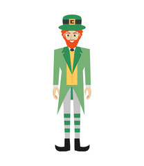 leprechaun character symbol patricks day vector illustration eps 10