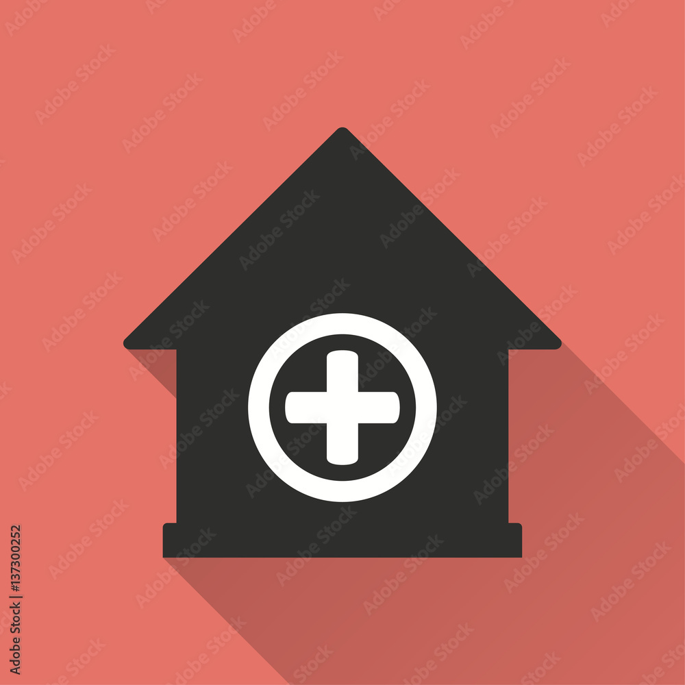 Poster Hospital vector icon