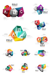 Fototapeta premium Moden low poly infographics template