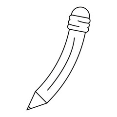 pencil utensil write icon thin line vector illustration eps 10