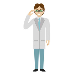male doctor glasses smile vector illustration eps 10