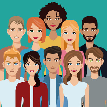people group team community vector illustration eps 10