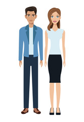 Fototapeta premium couple young social community vector illustration eps 10