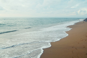 sand beach and sea wave background