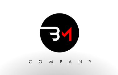 BM Logo.  Letter Design Vector.