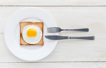 fried egg on toast