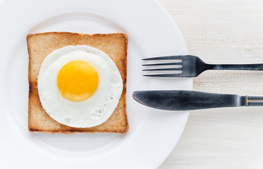 fried egg on toast