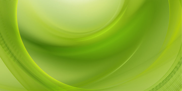 Abstract fractal background with green waves